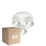 Multipack 6x Nordlux Pitcher Spot Metal White | Suitable for 3x GU10
